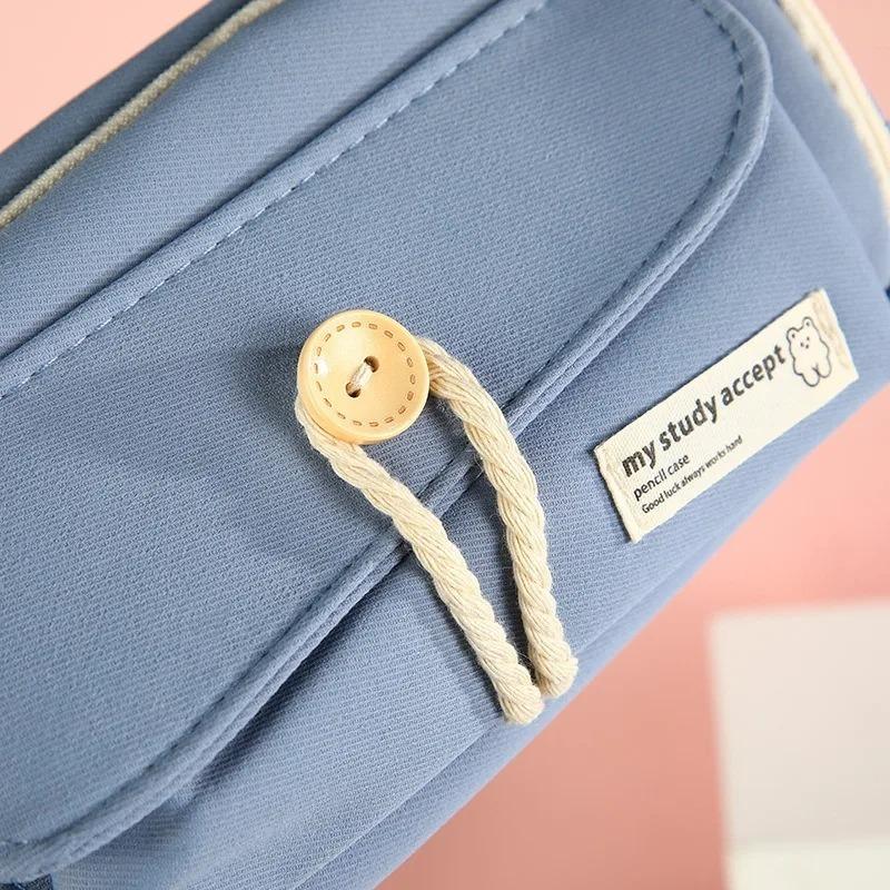 1 STÜCK Niedliches und praktisches Federmäppchen Große Kapazität Schreibwarentasche Studentenbedarf Reise-Make-up-Tasche