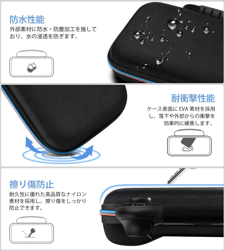 2 iVoler Switch 2 Storage Case Full Black Switch Case - Portable, Shockproof, Compact, Lightweight, Protection,
