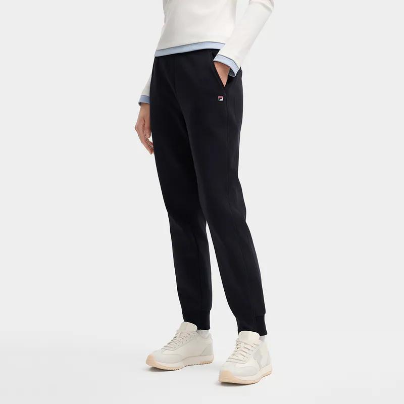 Fila Heritage Simple Classic Versatile Elastic Structured Knit Jogger Pants Women Bottoms Legendary-Blue F11W548606FNV