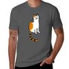 Smiling Calico Cat Tshirt Classic Graphic Short Sleeve Top