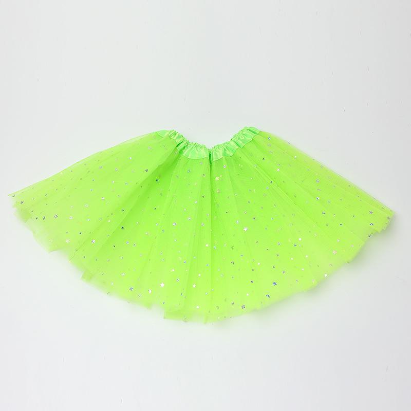 

Пышная юбка-пачка для девочек - Принцессина трехслойная балетная юбка для детей 30CM неоновый зеленый