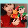 Adorable Plush Christmas Santa Claus Doll Soft Reindeer Elf Snowman Toys For Kids Gifts
