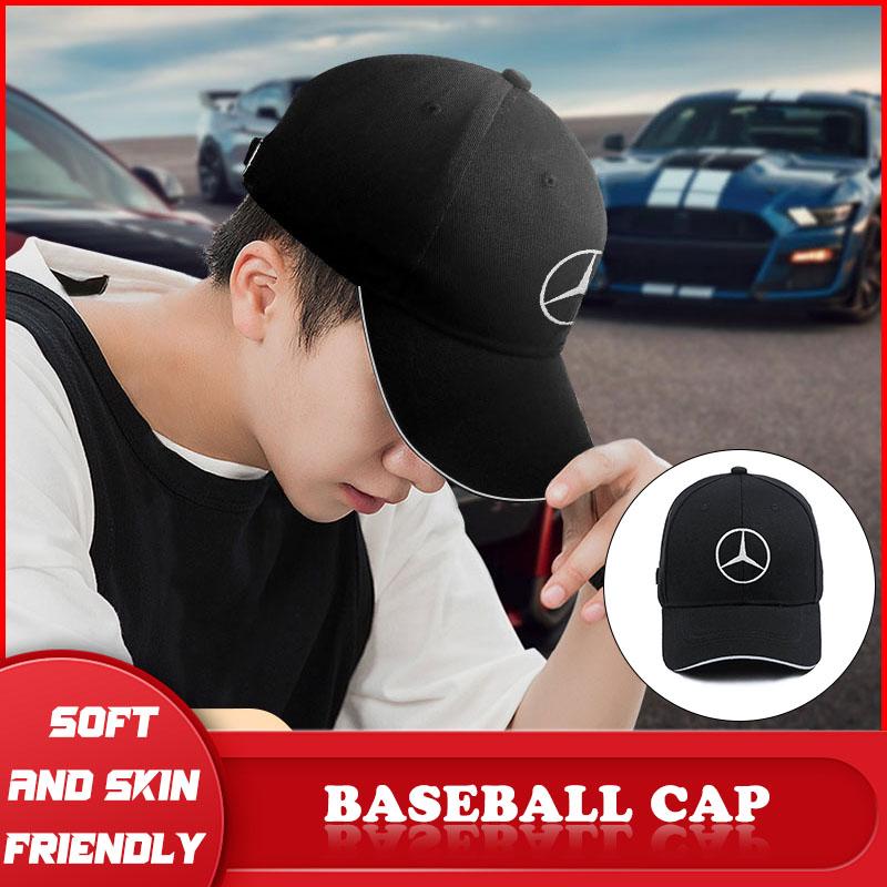 AABIF1 Men Women Baseball Cap Car Logo Summer Sports Hat Stickers For Mercedes Benz AMG W205 W218 W177 W176 W169 A B C E S Class GLA