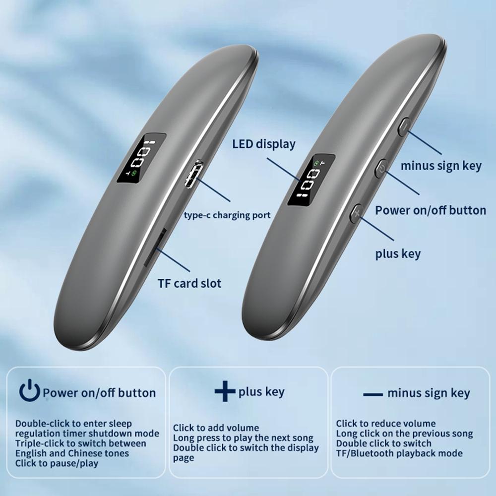 QY10 Bone Conduction Speaker Wireless Sleep Soundbox Mini Pillow Speaker