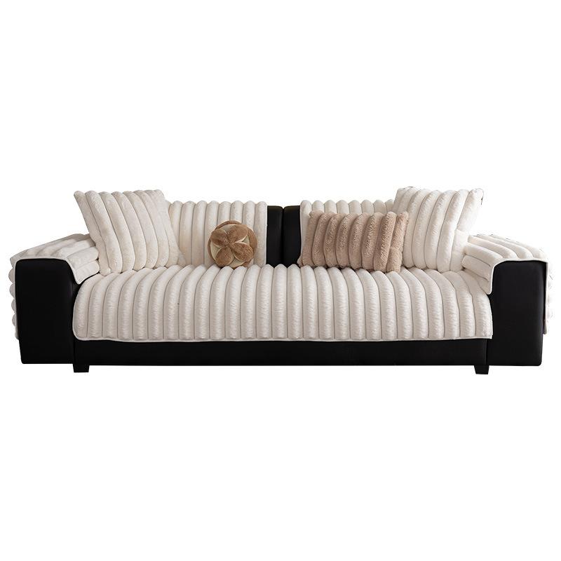 Winter Sofa Cover  New Thickened Non-Slip Seat Cushion Cream Wind High-Grade Cover Rabbit Plush Sofa Cushion