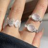 Xiaomi 925 Sterling Silver Rings for Women Couple Minimalist Handmade Simple Lace Stone Ring Fine Jewelry Gift Prevent Allergy