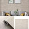 Solid Color Linen Pattern Living Room Bedroom Cabinet Decorative Sticker Self-adhesive Wallpaper Waterproof and Moisture-proof