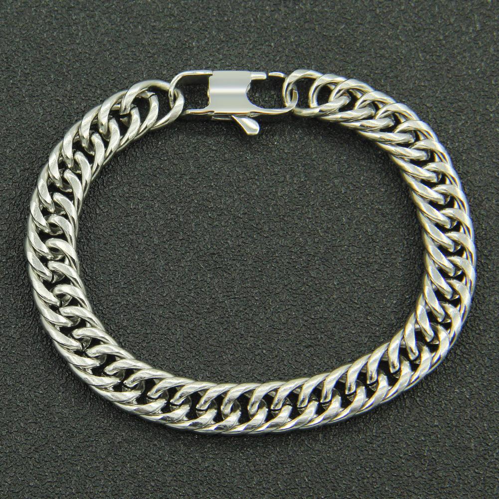 

Простой индивидуальный мотоцикл для мужчин и женщин, декоративный гладкий титановый браслет, модный браслет для ночного клуба, ювелирные изделия. 9mm*7inch