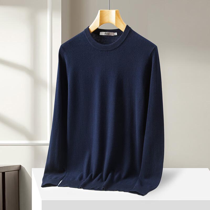 SNOWFLYING Men s 100% Lambswool Crew Neck Sweater L
