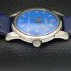 USED ENICAR STAR JEWELS HAND-WINDING SWISS MENS BLUE COLOR DIAL WATCH A431425-2 R107-a431425
