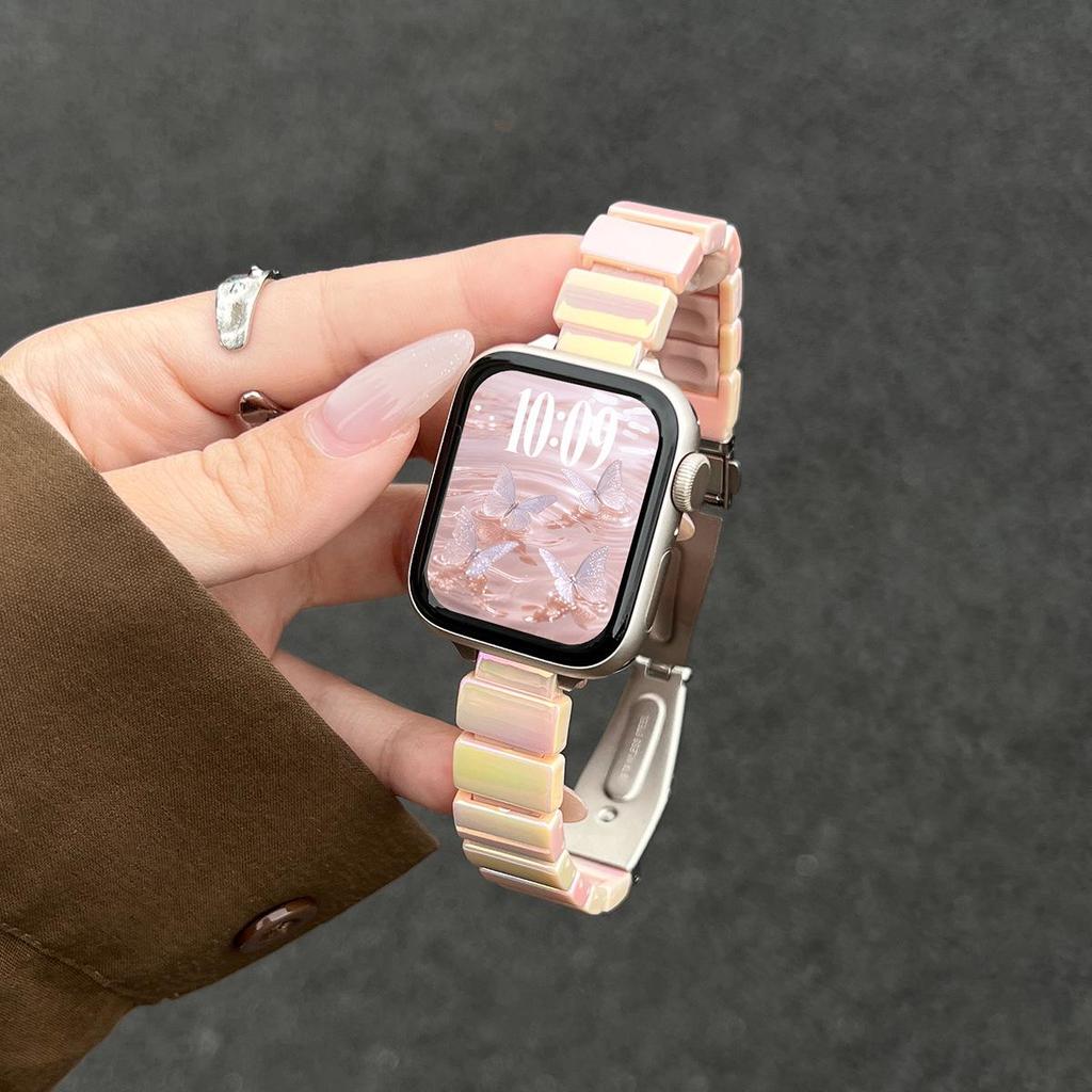 Compatible with Apple Watch S11: New Summer Strap - Resin & Silicone S10/S9 Bands with a Premium Feel