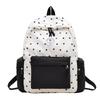 Color Simple Blocked Star Pattern Student Backpack For Girls Daily Use School