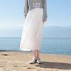 Sancai Anti-See-Through High-Waist A-Line Midi Skirt