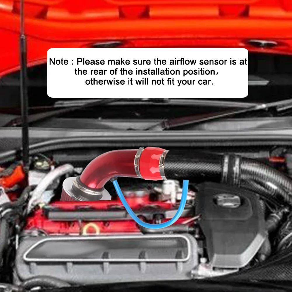 76mm/3Inch Aluminum Universal Car Accessories Turbo Induction Pipe Tube Kit Car Cold Air Intake System