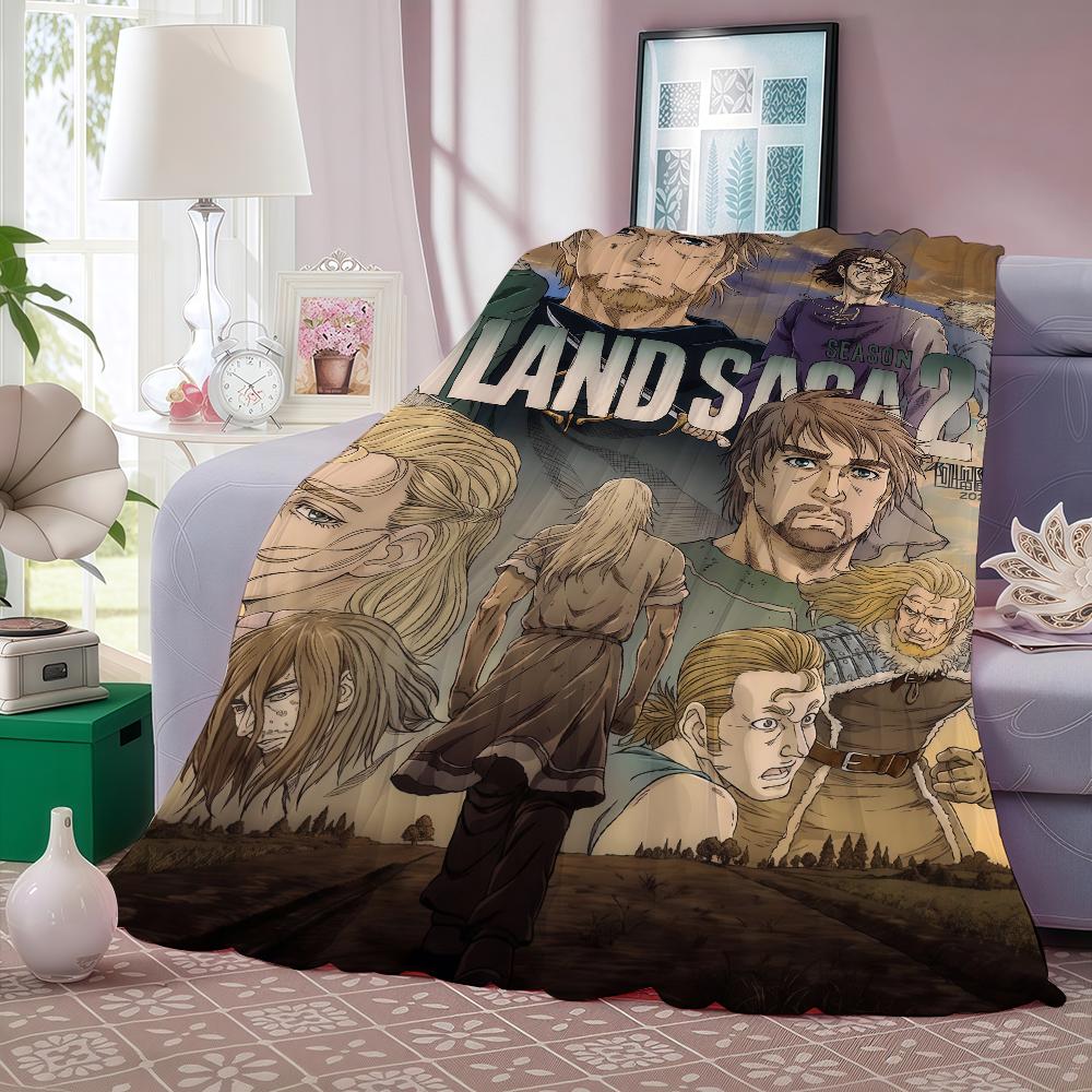 Anime Vinland Saga Blanket For Sofa Office Bed Plane Travel Sleep Read Relax Camping Soft And Warm