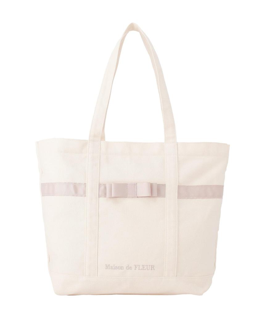 Maison de FLEUR Canvas Tote Bag M Black F Tote Bag 08001386900 Multi-Pocket