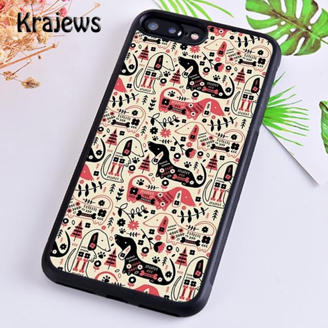 Krajews Dackel und Blume Weiche Handyhülle Abdeckung für iPhone 14 5 6s 7 8 plus XR XS 11 12 13 pro max Samsung S21 S22ultra Plus