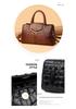 Crocodile Pattern Women's Shoulder Tote - European & American Retro Fashion with Zipper, Large Capacity