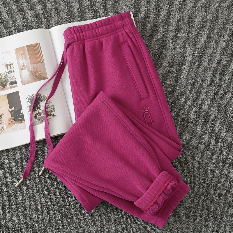 

Зимние спортивные штаны Женские Зимние на флисовой подкладке 2025 Новое поступление Утепленные спортивные штаны Женские Повседневные брюки Женские штаны-джоггеры Брюки большого размера Pitaya(Fleece-lined paragraph) 3XL Cropped Pants