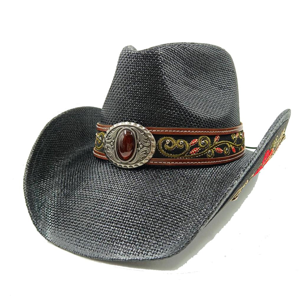 Cowboy Straw Hat For Men And Women Summer Beach Sun Hat Retro Curled Cowboy Hat For Women Sombrero Vaquero