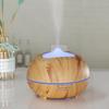 Ultrasonic Wood Grain Aroma Diffuser with Color Light, 400ml Humidifier for Home