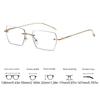 Popular Frameless Elegant Women's Myopia Glasses Ultra Light Neutral Gold Wire Small Frame Anti Blue Light Glasses
