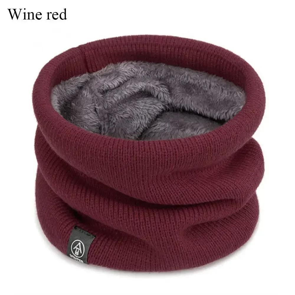 New Fashion Women Knitted Scarf Solid Cashmer Like Winter Snood Scarves Lady Warm Wool Fur Thick Unisex Men Neck Scarfs Ring