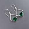 Chrome Diopside Gemstone 925 Sterling Silver Jewelry Handcrafted Earrings 1.80" EE-33-4