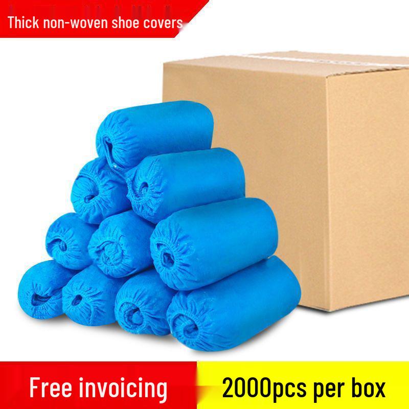 Waterproof Indoor Dustproof Non-woven Shoe Covers, Wear-resistant, Thickened, Minimum Order of One Piece.