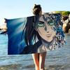 Anime A-Attack On Titan Small Microfiber Blanket Quick Drying Beach Towels Oversized Printing Super Absorbent Pool Towel Blanket
