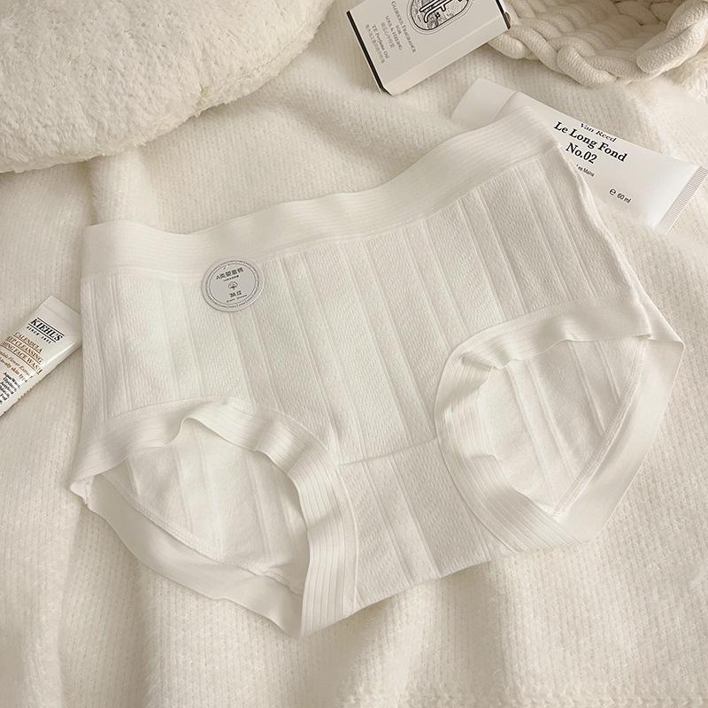 7A Women's Seamless Mid-Waist Cotton Underwear, Skin-Friendly for Teen Girls, Pure Cotton Triangle Shorts