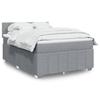 VidaXL Slat Bed Base with Mattress Light Grey 160x200cm Fabric 3287119