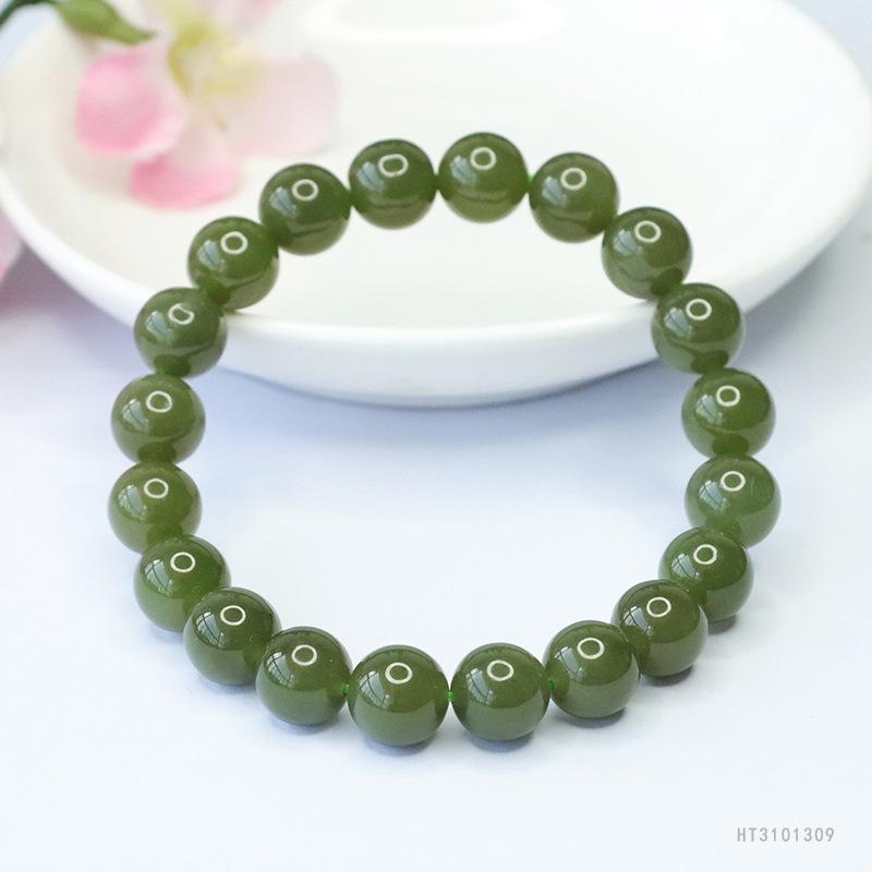 2026 Ximang Hetian Jade Bracelet Lake Green Jewelry Factory Generation S3101309 Multi approx. 9mm