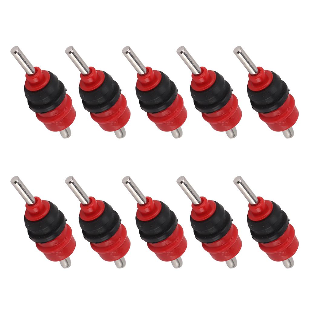 10pcs Automatic Chicken Water Nipple 360 Degree Poultry Drinking Water Chicken Duck Hen Watering Nipple Red Steel Ball