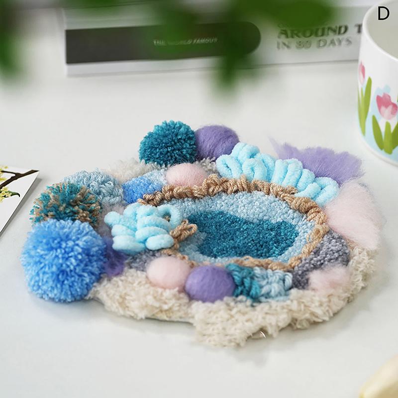 

Наборы для ковриков-подставок с крючком и пробивной иглой, Волшебная игла для вышивания, Набор для взрослых, Моховая подставка для кружки, Сделай сам, Пряжа, Материалы для рукоделия, Домашний декор