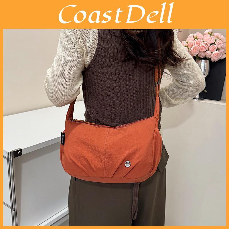 Womens Large Soft Waterresistant Crossbody Bag With Inner Zipper Pocket For Casual Outings