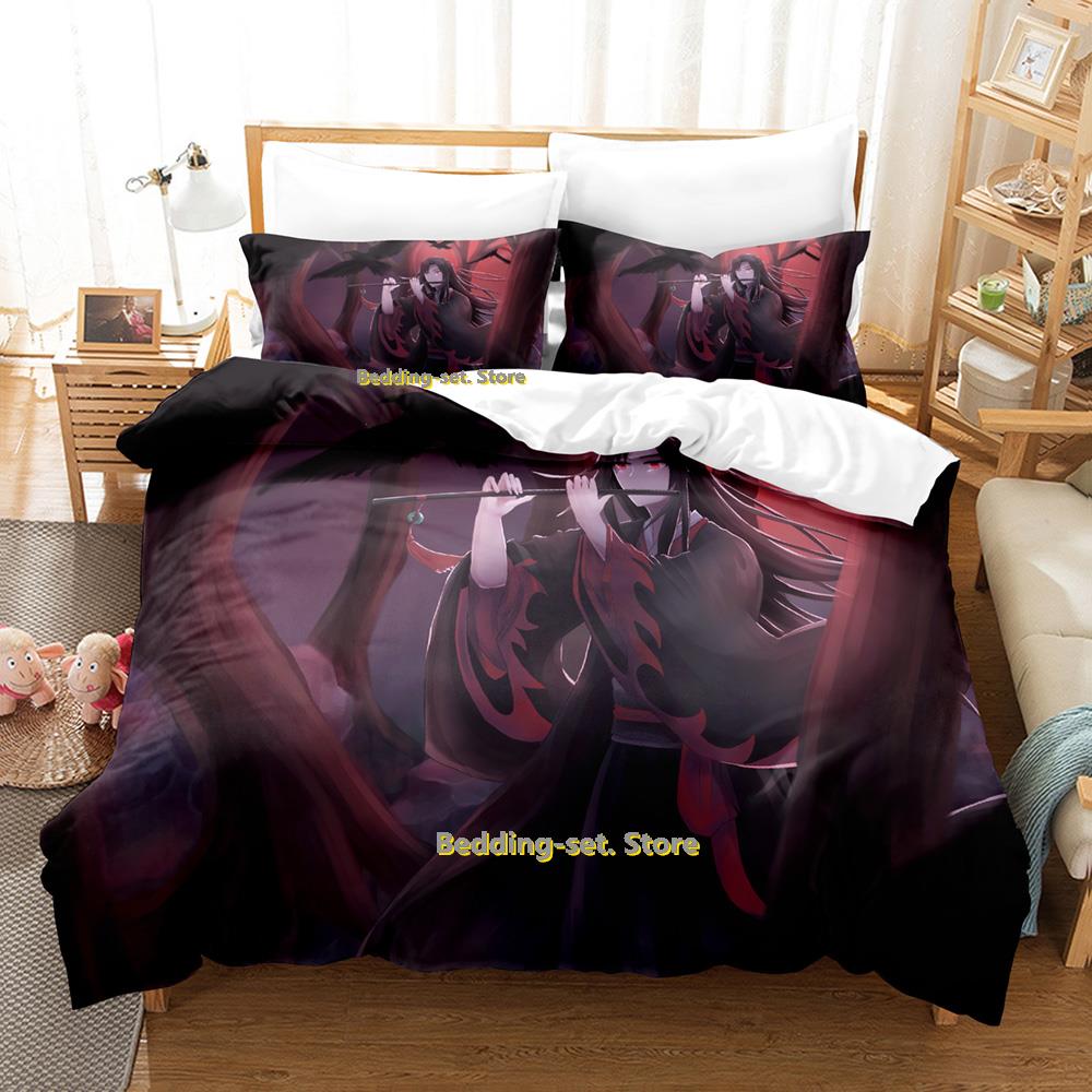 Comforter New Mo Dao Zu Shi The Grandmaster Of Demonic Cultivation Bedding Set Anime Three-Piece Set Adult Kid Bedroom Duvet Sets