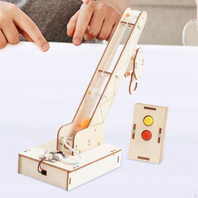 DIY Holz Wissenschaftsexperimentierkästen Kran Spielzeug Puzzles für Kinder Schüler Jugendliche
