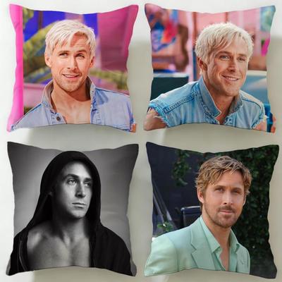 Popular Actor Ryan Gosling Cushion Cover Soft  EasyWash Pillow Case  Versatile for Couch Bed Travel and Office