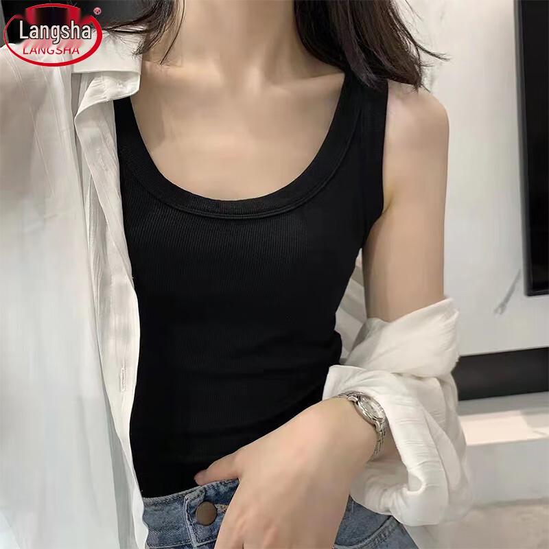 Langsha Women s Ribbed Camisole Top XL