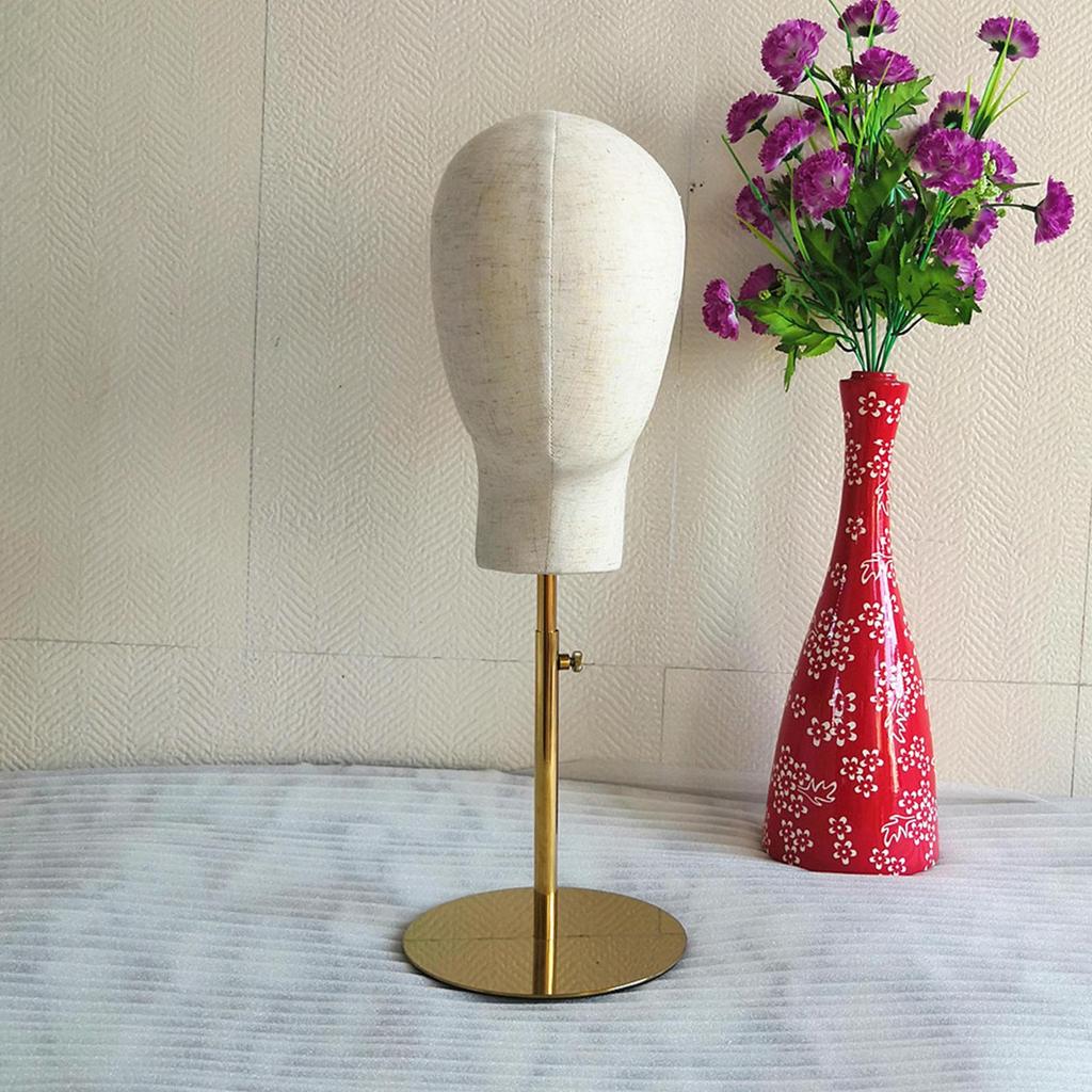 Manikin Head Display Stand, Adjustable Height Model for Headwear Glasses Home