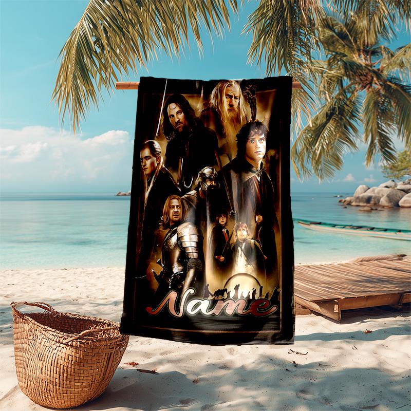 Personalized Customized Proof Beach Towel with The Fellowship of the Ring Pattern - Soft, Absorbent,quick-drying,perfect Swimming,camping&bathing