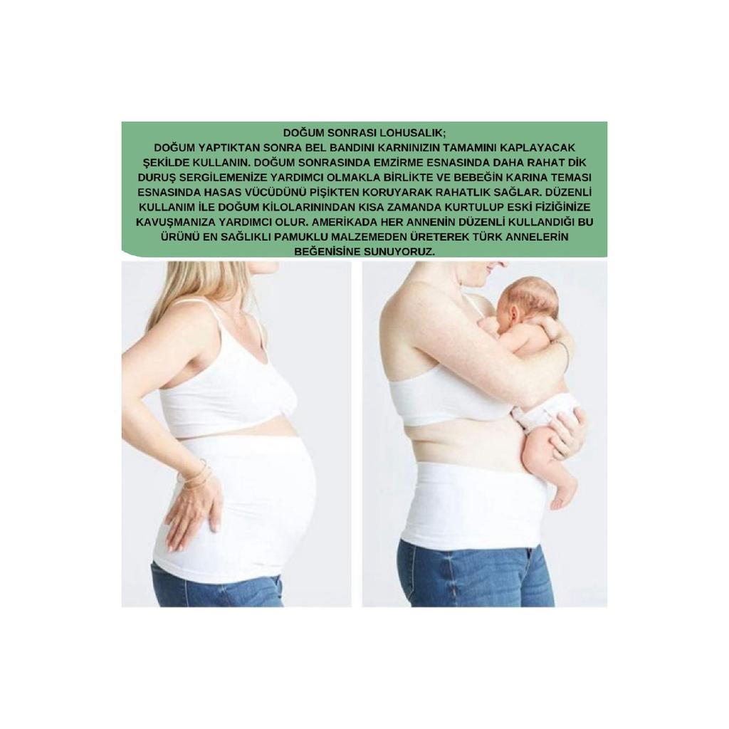 Corset De Maternitate Cu Bandă De Talie Și Compresor Pentru Femei însărcinate Alb