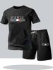 Men's Short-Sleeve Shorts Set - Summer Sports Casual Wear, Stylish Digital Print