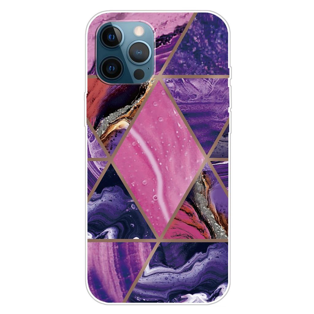 For iPhone 16 Pro Max Case Abstract Marble Pattern Printing TPU Phone Cover