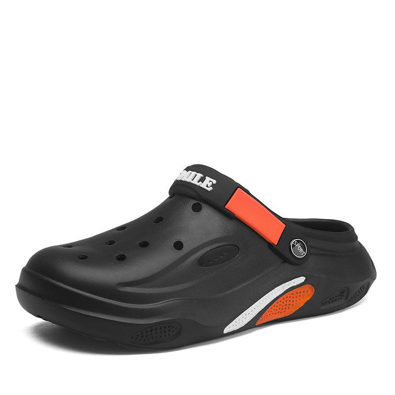 

Нескользящие туфли с дырочками на толстой подошве, мужские нескользящие и износостойкие тапочки-мешки, спортивные пляжные сандалии с эффектом наступания на дерьмо 43