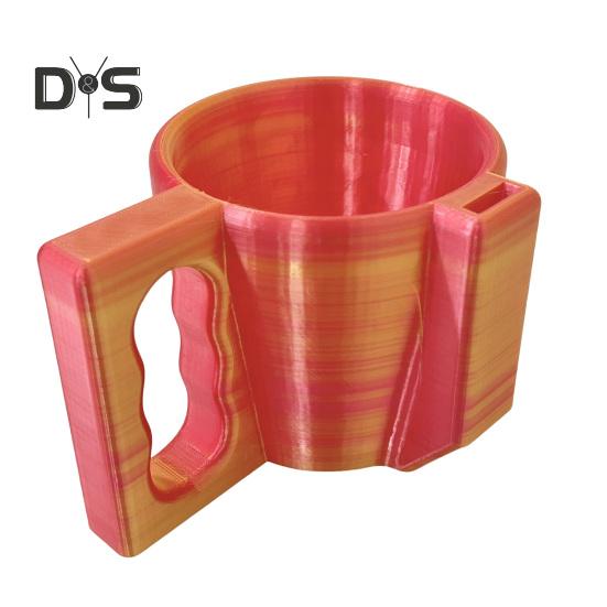 

Держатель для пинты мороженого с ручкой и отверстием для ложки, легко снимаемый держатель для стакана мороженого, большая емкость для пинты, подставка для десертного стакана красный/золотистый