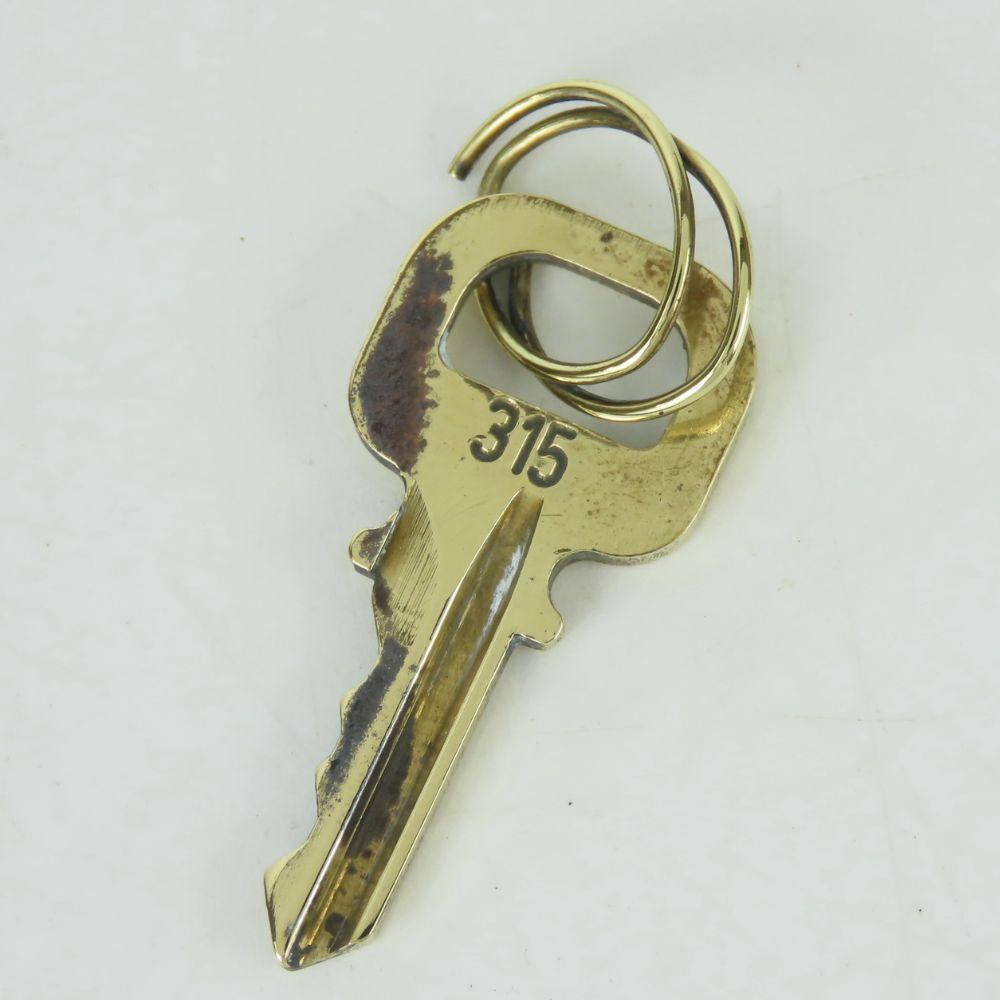 Used LOUIS VUITTON Cadena Key set No.315 metal gold padlock