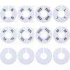 12Pcs Clothing Rack Size Dividers Round White Plastic Wardrobe Round Hangers Label for Clothing Rack Pre-Labeled (XXS-XXXL) Blank Dividers for
