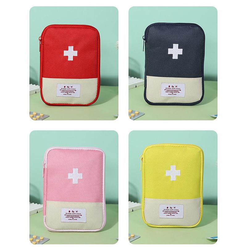 1Pc Mini Tragbare Medizin Tasche Reise Erste Hilfe Kit Medizin Tasche Lagerung Tasche Survival Kit Medizin Box Outdoor Notfall Camping